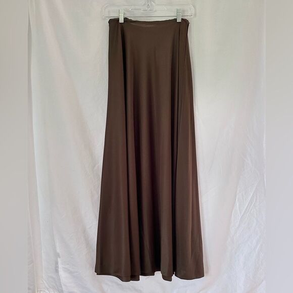1970s Vintage Emilio Pucci Chocolate Brown Jersey Maxi Skirt Saks Fifth Ave S/XS - Picture 6 of 16